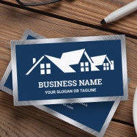 Navy Blue House Roofing Construction Roofer