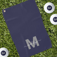 Navy Blue Initial Name Monogram