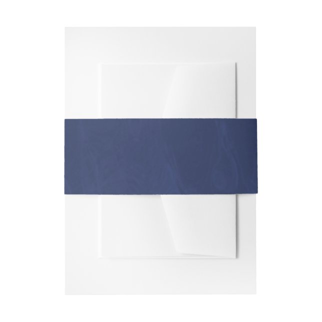 Navy Blue Invitation Belly Band (Front Example)