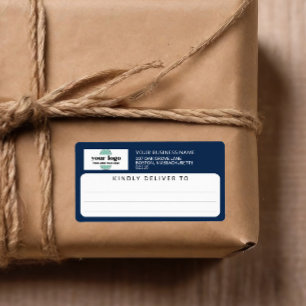 Navy Blue Kindly Deliver To Logo Shipping