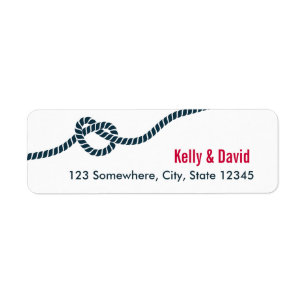 Navy Blue Knot Return Address Labels