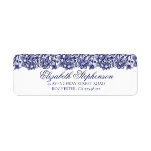 Navy Blue Lace Wedding