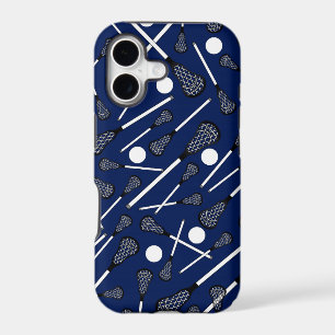 Navy blue lacrosse sticks