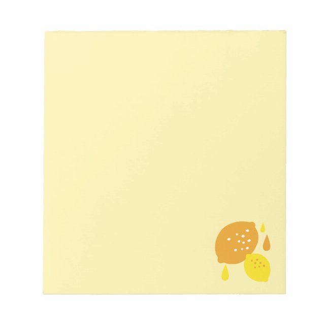  Navy Blue Lemon Art – Refreshing Citrus Design Notepad (Front)