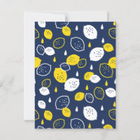  Navy Blue Lemon Art – Refreshing Citrus Design