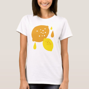 Navy Blue Lemon Art – Refreshing Citrus Design T-Shirt