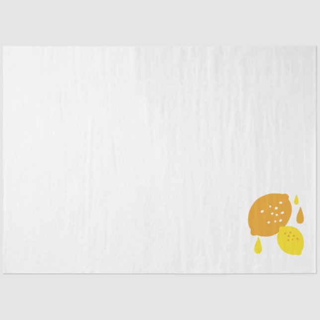  Navy Blue Lemon Art – Refreshing Citrus Design Tissue Paper (Front)