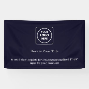 Navy Blue Logo   Professional Custom Branding Banner