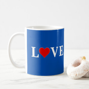 Navy Blue LOVE Coffee Mug