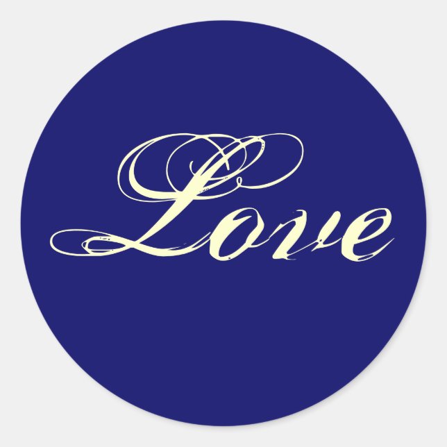 NAVY BLUE Love Stickers - Customised (Front)