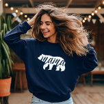 Navy Blue Mama Bear Sweatshirt<br><div class="desc">Custom printed apparel with trendy Mama Bear graphic. Visit our store for matching Baby Bear design. Click Customise It to personalise the design with your own text and images. Choose from a wide range of shirt styles and colours.</div>