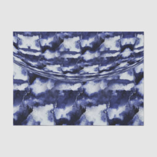 Navy Blue Marble Stone Calming Tissue Paper
