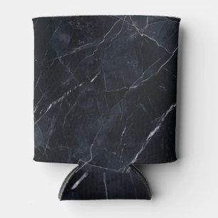 Navy blue marble: stone texture. can cooler