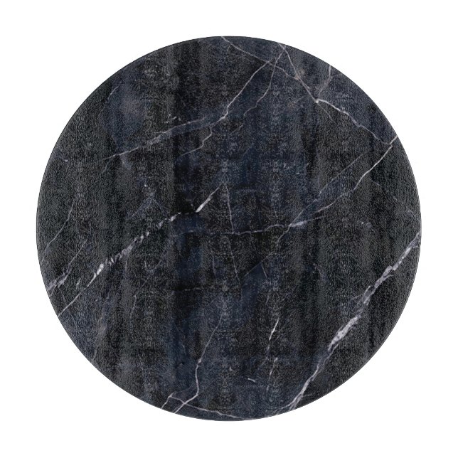 Navy blue marble: stone texture. cutting board (Front)