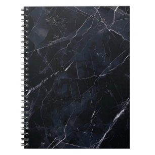 Navy blue marble: stone texture. notebook