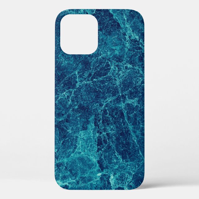 Navy Blue Marble Texture Case-Mate iPhone Case (Back)