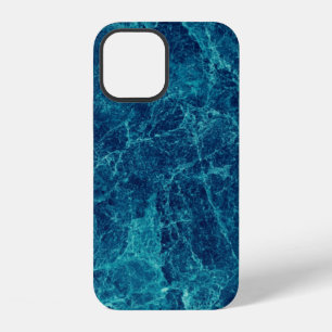 Navy Blue Marble Texture iPhone 12 Case
