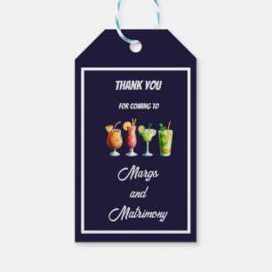 navy blue margs & matrimony Bachelorette thank you Gift Tags