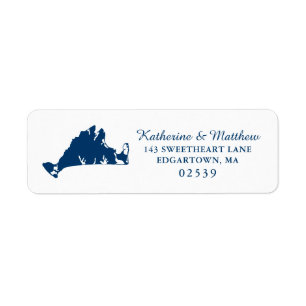 Navy Blue Marthas Vineyard Map Wedding