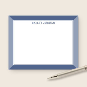 Navy Blue Men's 2-Tone Professional Stationery Card