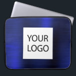 Navy Blue Metallic - Custom Logo Promotional Laptop Sleeve<br><div class="desc">Modern Navy Blue Faux Metallic Stainless Elegant Your Custom Logo Promotional Laptop Bag or Sleeve Promotional (promo) advertisement Case. This classy professional business computer case can be customised to include your company or business logo.</div>