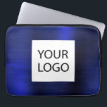 Navy Blue Metallic - Custom Logo Promotional Laptop Sleeve<br><div class="desc">Modern Navy Blue Faux Metallic Stainless Elegant Your Custom Logo Promotional Laptop Bag or Sleeve Promotional (promo) advertisement Case. This classy professional business computer case can be customised to include your company or business logo.</div>