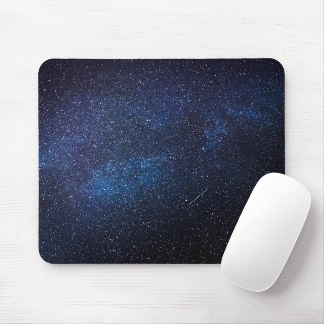 Navy Blue Milkyway Nightsky Galaxy Photograph  Mouse Mat (With Mouse)
