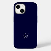 Navy Blue Minimal Monogram