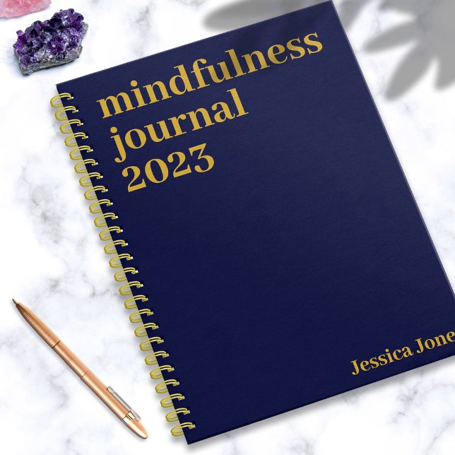 Navy Blue Minimalist Mindfulness Journal (In Situ)