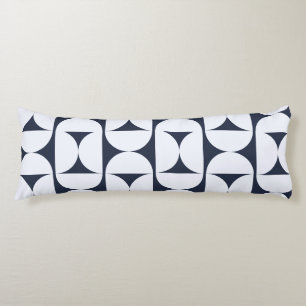 Navy Blue Mod Geometric Arch Pattern Pillow