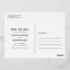 Navy Blue Modern Confetti Rose Gold Save the Date