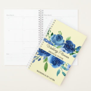 Navy Blue Modern Floral Client Wedding Planner