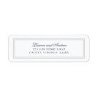 Navy Blue Modern Minimalist Return Address Label