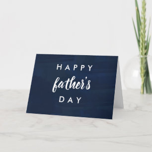 Navy Blue Modern Personalised Fathers Day Card