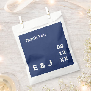 Navy Blue Modern Wedding Favour Bags