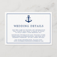 Navy Blue Monogram Anchor Nautical Wedding