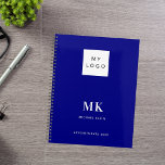 Navy blue monogram initials business 2025 planner<br><div class="desc">A navy blue background,  white text. Personalise and add your logo,  monogram initials,  name and a title year 2025 (or any year). Your logo both on the front and the back.  Space for your website address on the  back.</div>