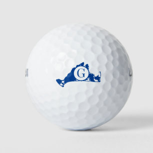 Navy Blue Monogram Martha's Vineyard Golf Balls