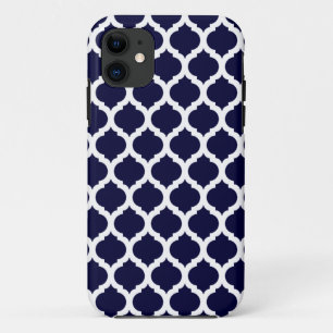 Navy Blue Moroccan Pattern iPhone 5 Case