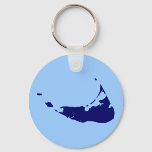 Navy Blue Nantucket Key Ring