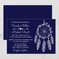 Navy Blue Native American Dream Catcher Wedding