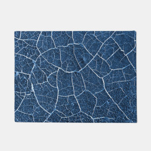 Navy Blue Nature Abstract Pattern Doormat