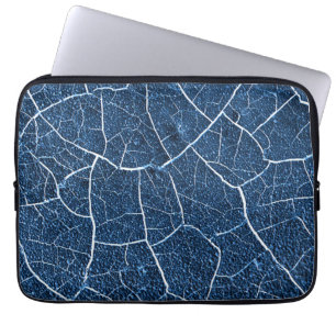 Navy Blue Nature Abstract Pattern Laptop Sleeve