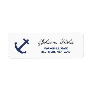Navy Blue Nautical Anchor Baby Shower