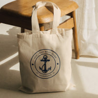 Navy Blue Nautical Anchor Boat Name Cruise Custom