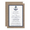 Navy Blue Nautical Anchor On Burlap Bridal Shower