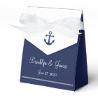 Navy Blue Nautical Wedding Favour Boxes Tent