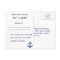 Navy Blue Nautical Wedding RSVP Postcard