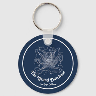 Navy Blue Nautical Welcome About Custom Boat Key Ring