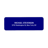 Navy Blue Old Fashion Classic Return Address Label